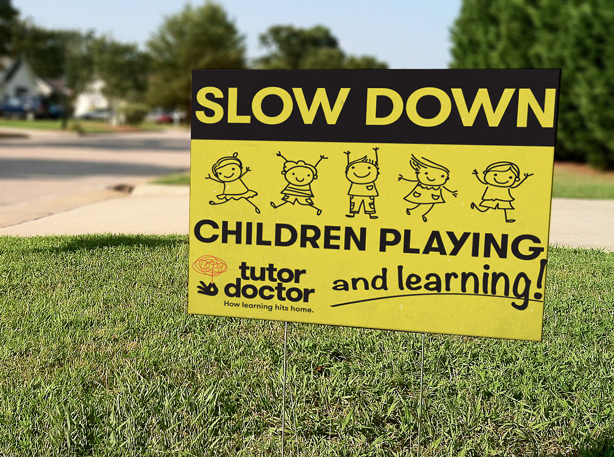Slow Down - Sign + H-Stand